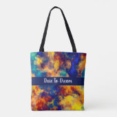 Kleurenblad Blauw rood Geel Blauwgroen Multikleure Tote Bag (Achterkant)