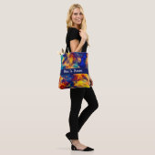 Kleurenblad Blauw rood Geel Blauwgroen Multikleure Tote Bag (Op model)