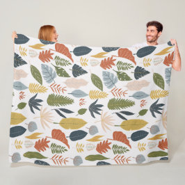 Kleurenblad Kleurrijk oranje blauw, witte drift Fleece Deken