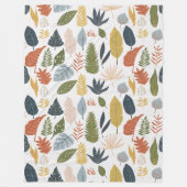 Kleurenblad Kleurrijk oranje blauw, witte drift Fleece Deken (Voorkant)