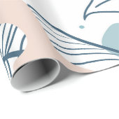 Kleurenbladeren en patroon van organische vormen cadeaupapier (Rol Hoek)