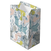 Kleurenbladeren en patroon van organische vormen medium cadeauzakje (Voorkant Gekanteld)