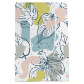 Kleurenbladeren en patroon van organische vormen medium cadeauzakje (Achterkant)