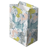 Kleurenbladeren en patroon van organische vormen medium cadeauzakje (Achterkant Gekanteld)