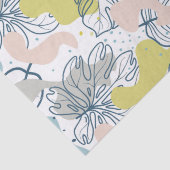 Kleurenbladeren en patroon van organische vormen tissuepapier (Detail)