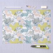 Kleurenbladeren en patroon van organische vormen tissuepapier (Craft)