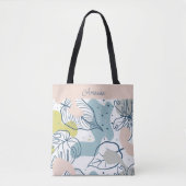 Kleurenbladeren en patroon van organische vormen tote bag (Voorkant)