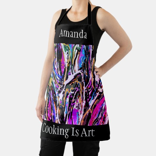 Kleurenbladeren Olie en acrylische Abstracte kunst Schort (Insitu)