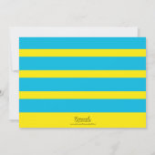 Kleurenblauw en geel Elke leeftijd Moderne verjaar Kaart (Achterkant)