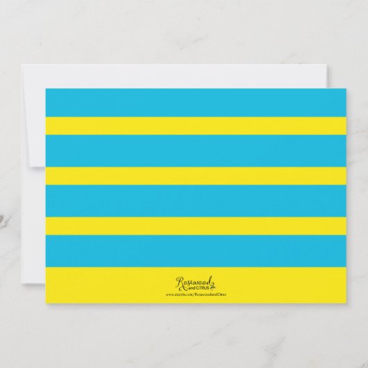 Kleurenblauw en geel Elke leeftijd Moderne verjaar Kaart (Achterkant)