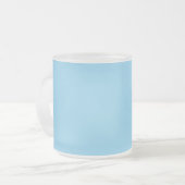 kleurenblauw matglas koffiemok (Voorkant links)