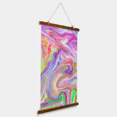 Kleurenblauw met blauw, vlechtend uiterlijk hangend wandkleed (Gebogen)