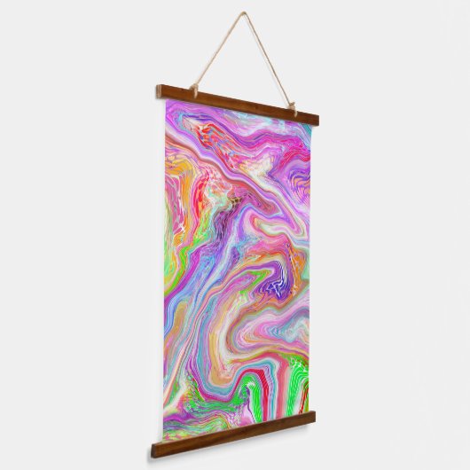 Kleurenblauw met blauw, vlechtend uiterlijk hangend wandkleed (Gebogen)