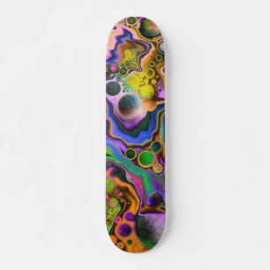 Kleurenblauw Moderne Abstracte vloeiende kunst Persoonlijk Skateboard