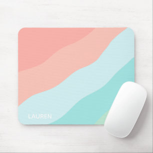 Kleurenblauw roze roze roze vormen op maat muismat