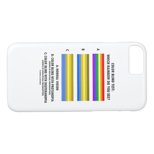 Kleurenbleektest: Welke regenboog zie je? Visie Case-Mate iPhone Case (Achterkant (Horizontaal))