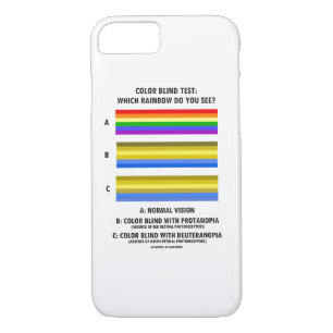 Kleurenbleektest: Welke regenboog zie je? Visie iPhone 8/7 Hoesje