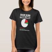Kleurenblind voor kleurenblinden rood groen wit t-shirt (Voorkant)