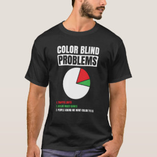 Kleurenblind voor kleurenblinden rood groen wit t-shirt
