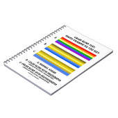 Kleurenblinde test welke regenboog ziet u? notitieboek (Linkerzijde)
