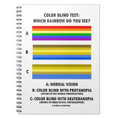 Kleurenblinde test welke regenboog ziet u? notitieboek (Voorkant)