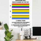 Kleurenblinde test welke regenboog ziet u? poster (Thuiskantoor)