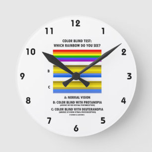 Kleurenblinde test welke regenboog ziet u? ronde klok
