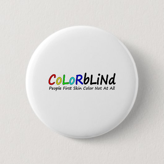 Kleurenblinden hebben eerst helemaal geen huidskle ronde button 5,7 cm (Voorkant)