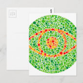 Kleurenblindheid oog briefkaart (Voorkant / Achterkant)