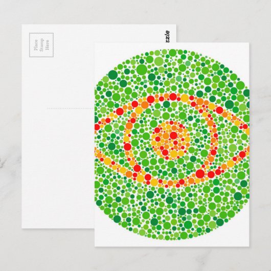 Kleurenblindheid oog briefkaart (Voorkant / Achterkant)