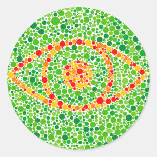 Kleurenblindheid Oog Ronde Sticker
