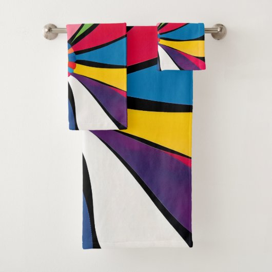 Kleurenbloem Abstract 7 Bad Handdoek (Insitu)