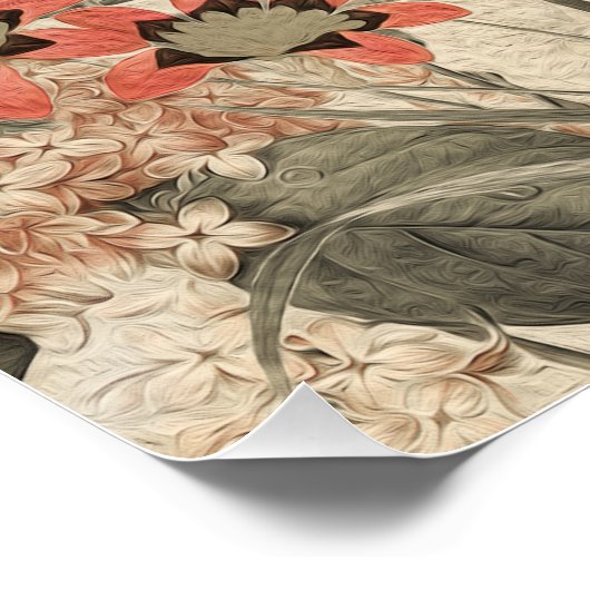 Kleurenbloempel Poster (Hoek)