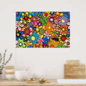 Kleurenbloemvermogen Poster (Keuken)