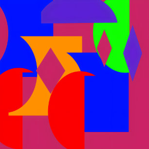 Kleurenblok Abstract – Bright Modern Art Pattern Fleece Deken