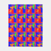 Kleurenblok Abstract – Bright Modern Art Pattern Fleece Deken (Voorkant)