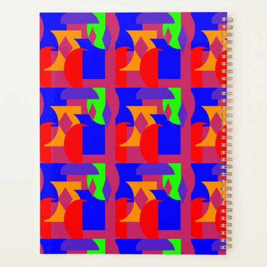 Kleurenblok Abstract – Bright Modern Art Pattern Planner (Achterkant)