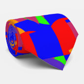 Kleurenblok Abstract – Bright Modern Art Pattern Stropdas (Opgerold)