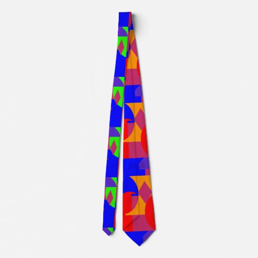Kleurenblok Abstract – Bright Modern Art Pattern Stropdas (Achterkant)