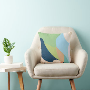 Kleurenblok Abstract Schilderen Originele Kunst Kussen