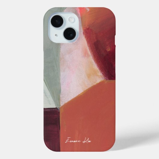 Kleurenblok Abstracte Kunst Gepersonaliseerde Naam Case-Mate iPhone Case (Achterkant)