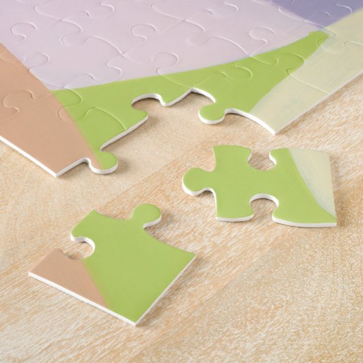 Kleurenblok Abstracte Kunst Uniek Vakantie Cadeau Legpuzzel (Zijkant)