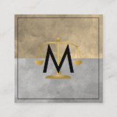 Kleurenblok advocaat op Law Justice Scale Vierkante Visitekaartje (Voorkant)