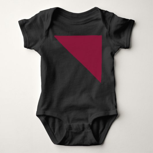 Kleurenblok Baby Bodysuit (Black & Berry Red) (Voorkant)