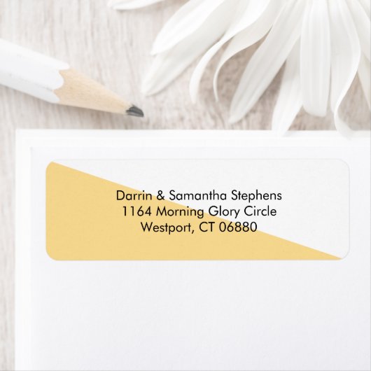 Kleurenblok - Boter Kleine aangepaste Adresetikett Etiket (Insitu)