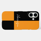 Kleurenblok Geel Zwart Modern Gepersonaliseerd Case-Mate iPhone Case (Achterkant (horizontaal))