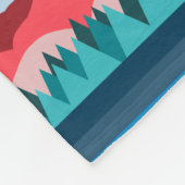 Kleurenblok Gestreept Landschapsontwerp Koele Tone Fleece Deken (Hoek)