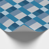 Kleurenblok grijze en blauwe kleuren afdrukken cadeaupapier (Hoek)