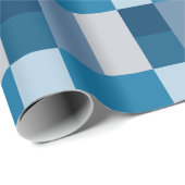 Kleurenblok grijze en blauwe kleuren afdrukken cadeaupapier (Rol Hoek)