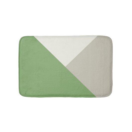 Kleurenblok Groen Beige Badmat (Voorkant)